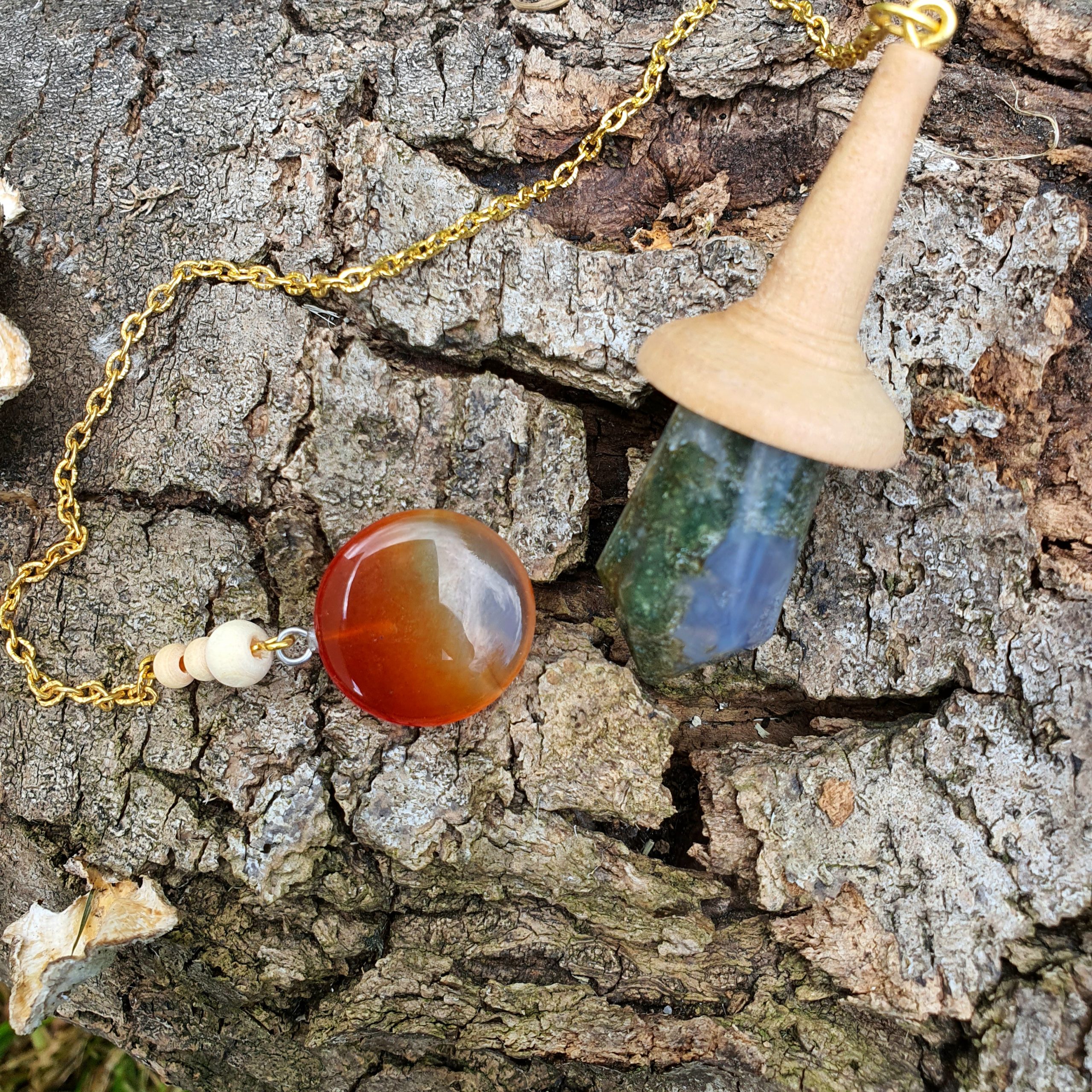 Bois de poirier et agate mousse – Image 2