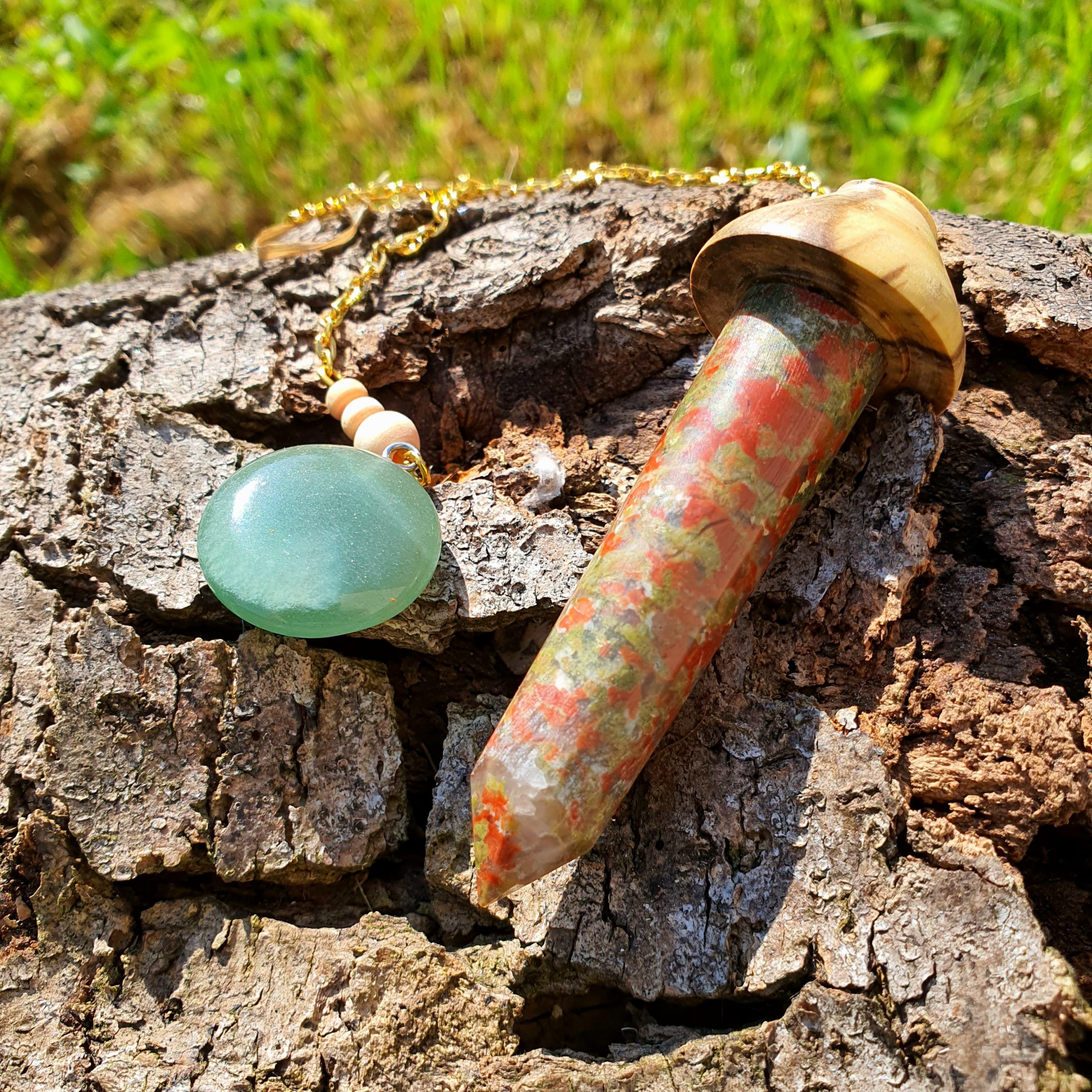 Unakite et bois de houx – Image 4