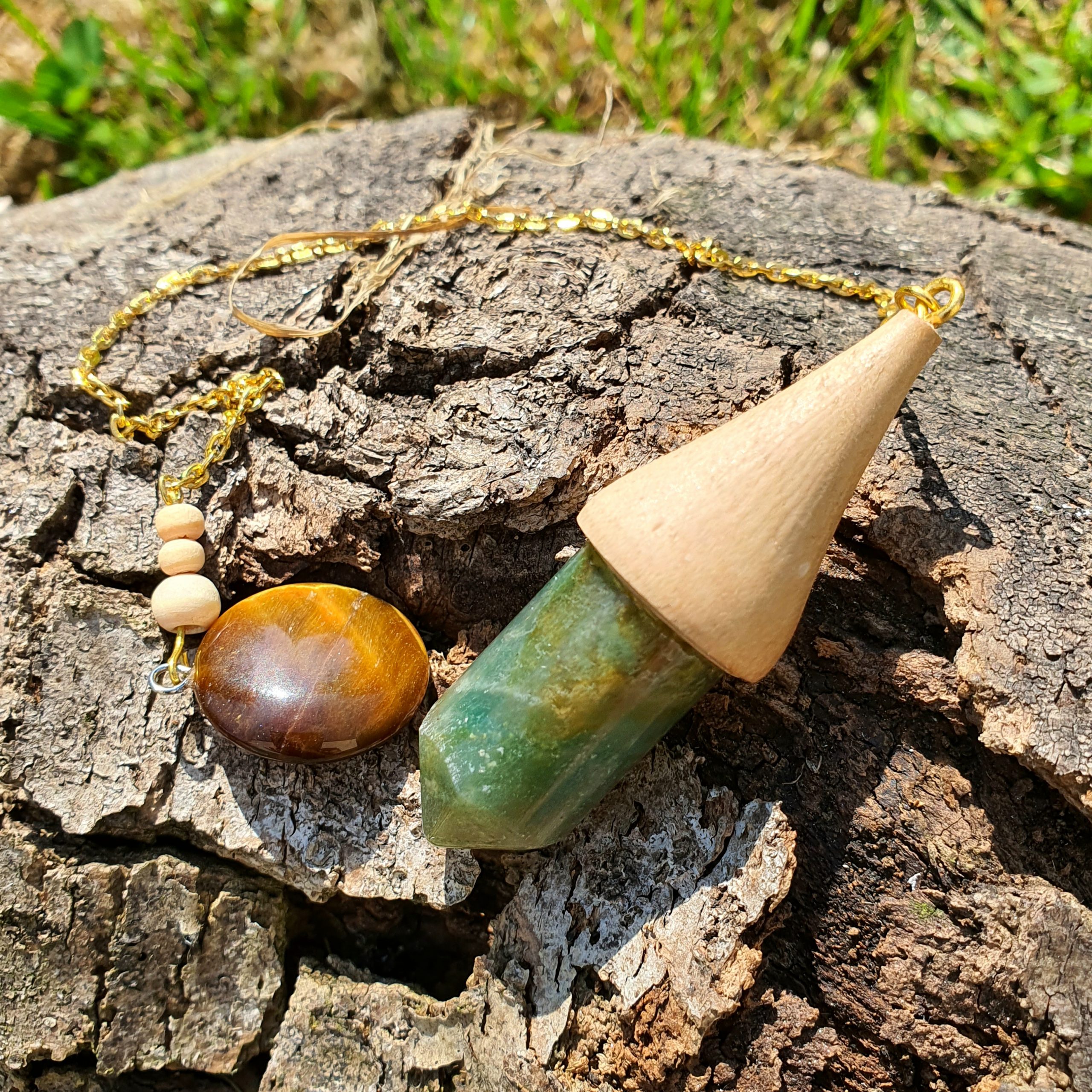 Bois de poirier et agate verte – Image 5