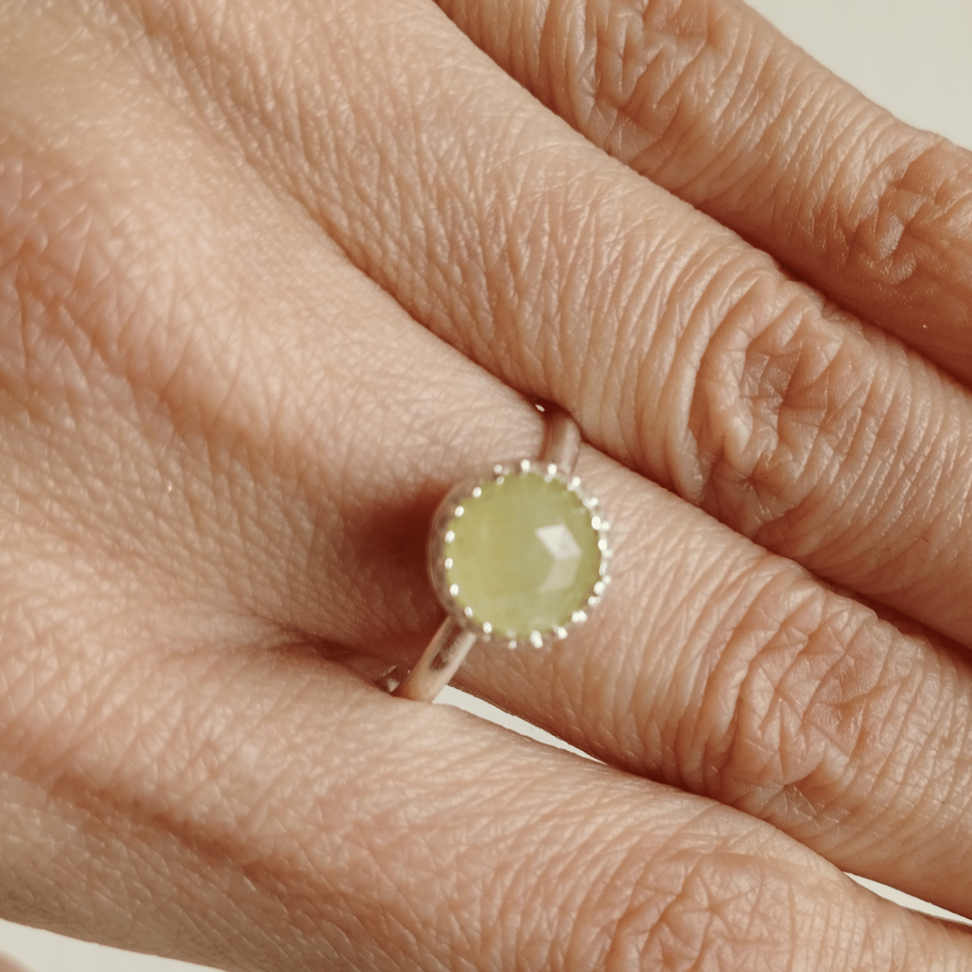 Bague artisanale en saphir jaune et argent sterling 925 – Image 5