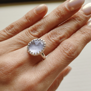 bague argent et améthyste