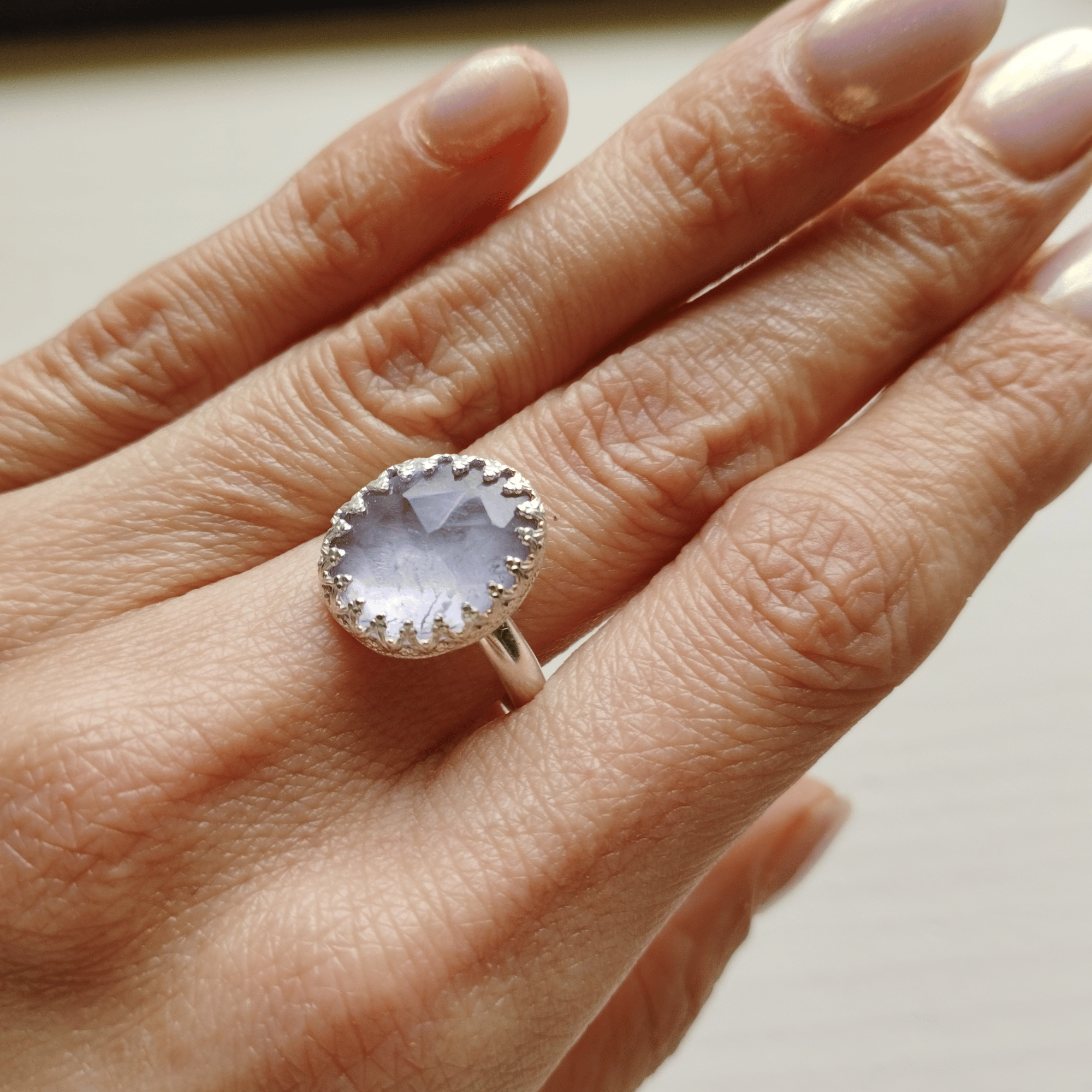 Bague artisanale en améthyste et argent sterling 925 – Image 5