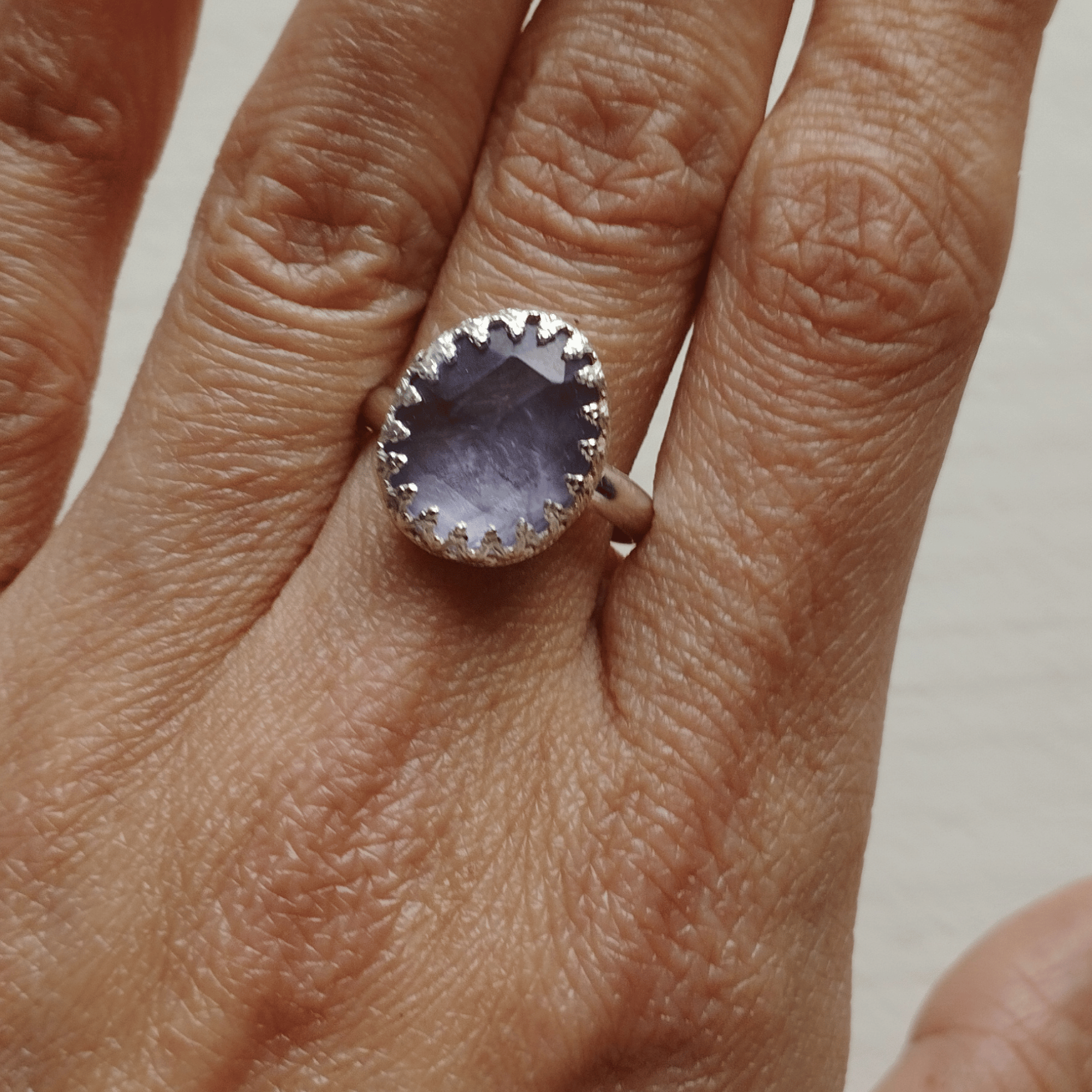 Bague artisanale en améthyste et argent sterling 925 – Image 6