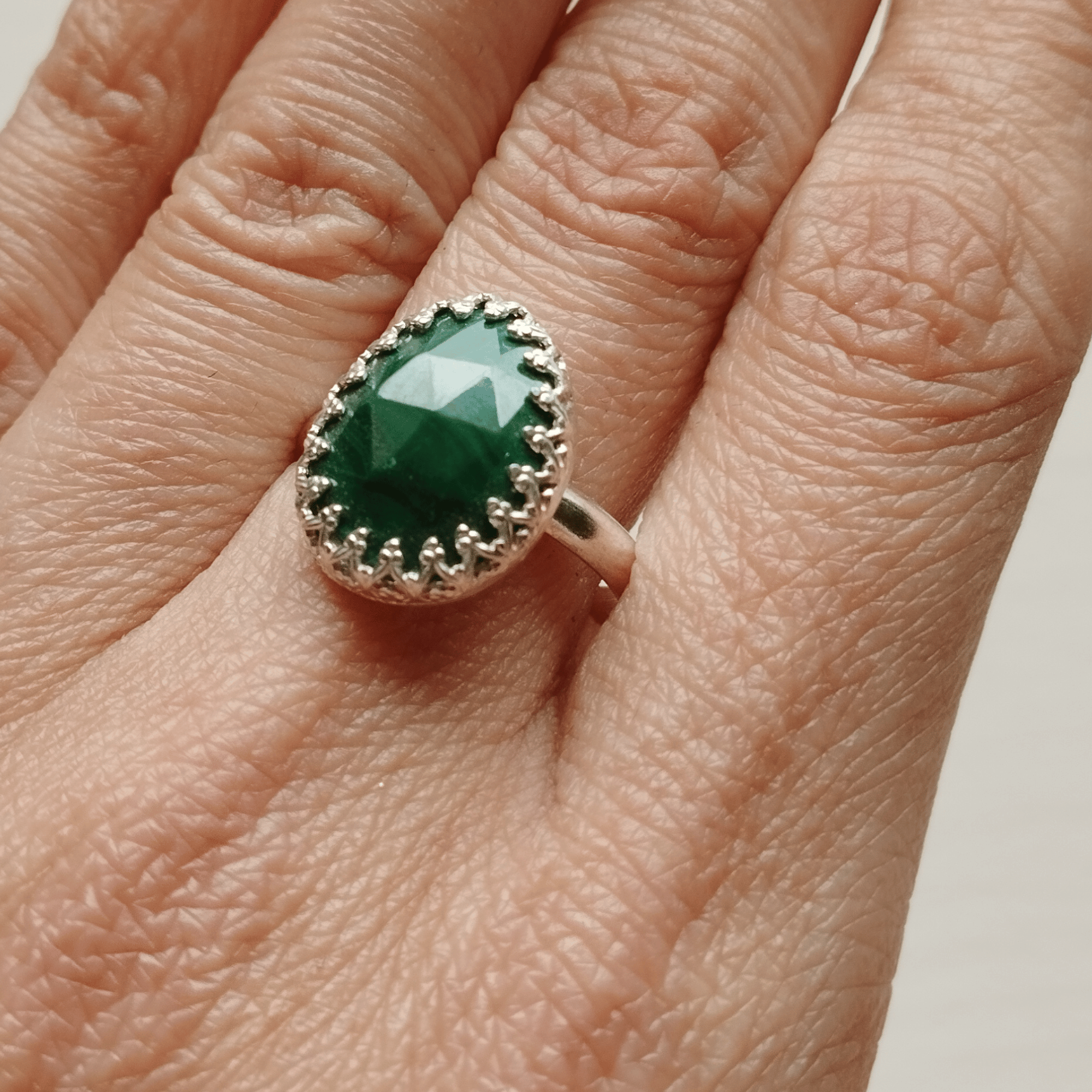 Bague artisanale en malachite et argent 925 – Image 9