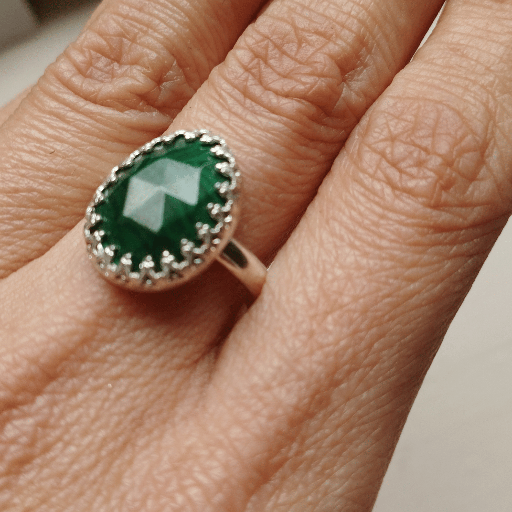 Bague artisanale en malachite et argent 925 – Image 11