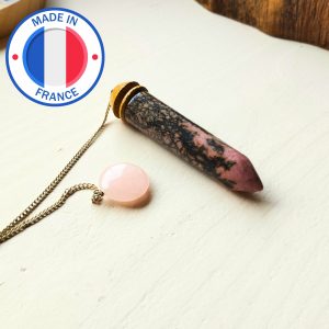 Rhodonite - Bois de chêne
