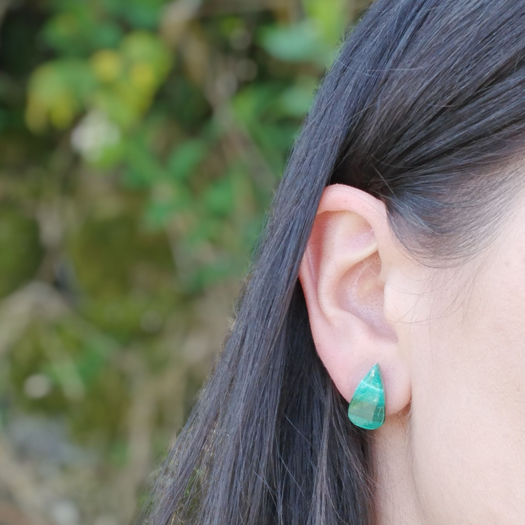 Boucles d'oreilles malachite – Image 6