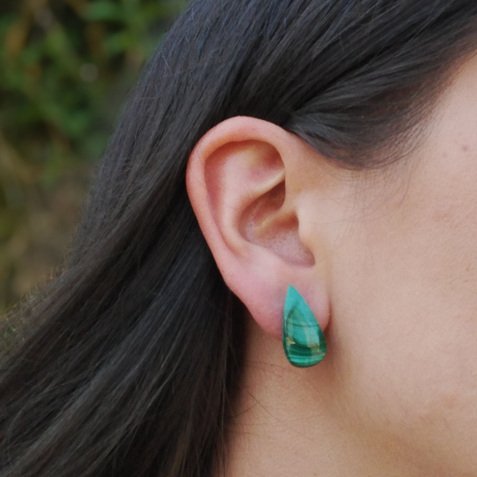 Boucles d'oreilles malachite – Image 3