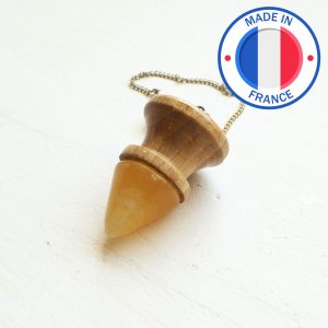 pendule en calcite orange