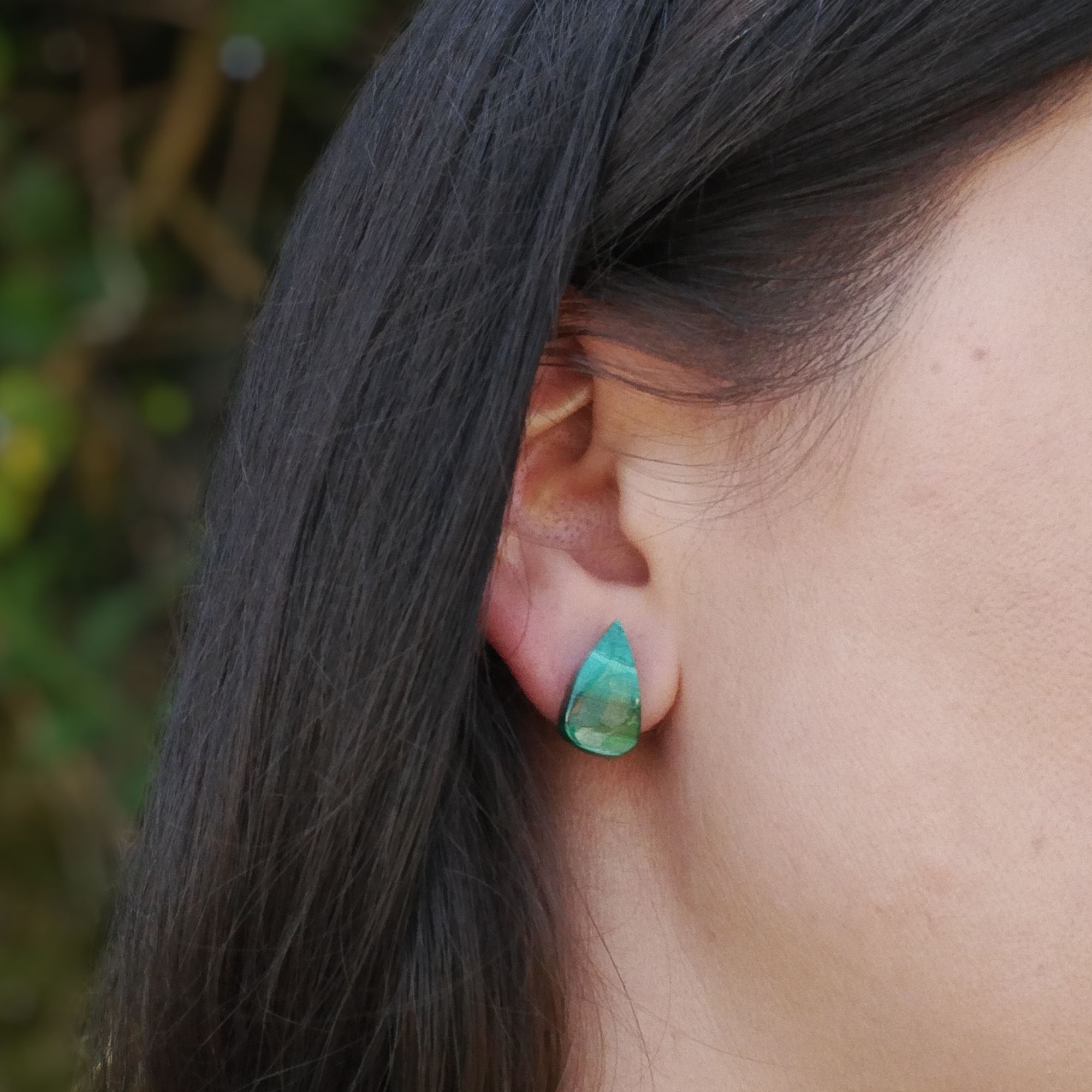 Boucles d'oreilles malachite – Image 3