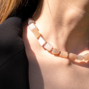 Collier Pierre de Lune Pêche