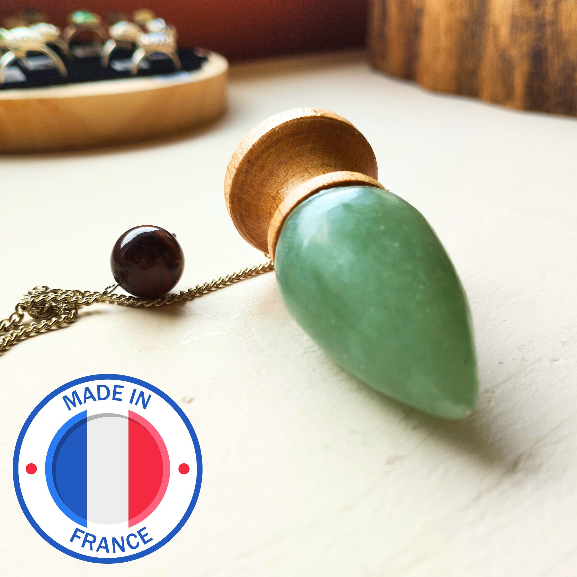 Aventurine verte - Bois de chêne – Image 4