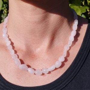 Collier quartz rose