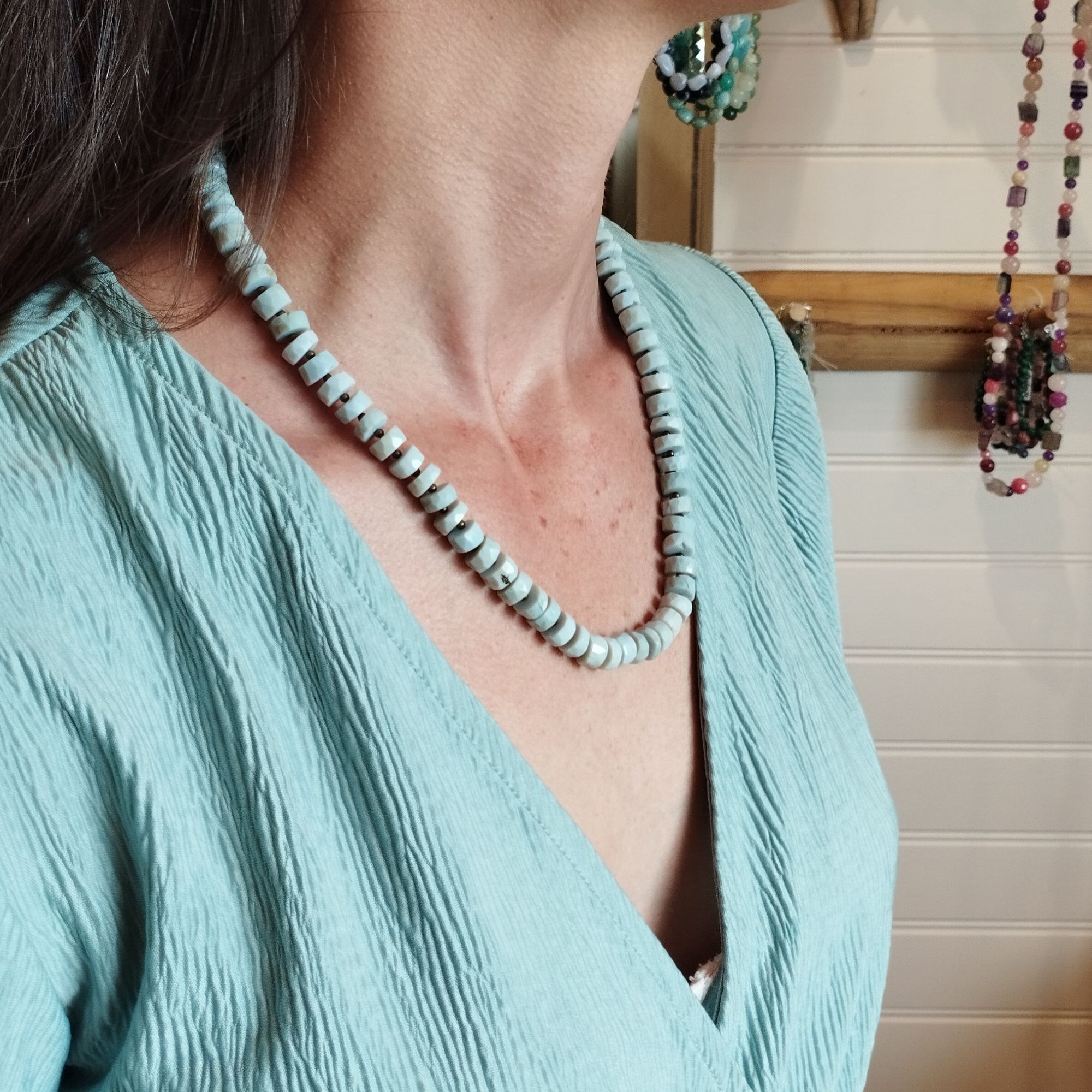 collier opale bleue – Image 2