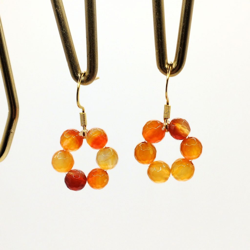 boucles d'oreilles en cornaline