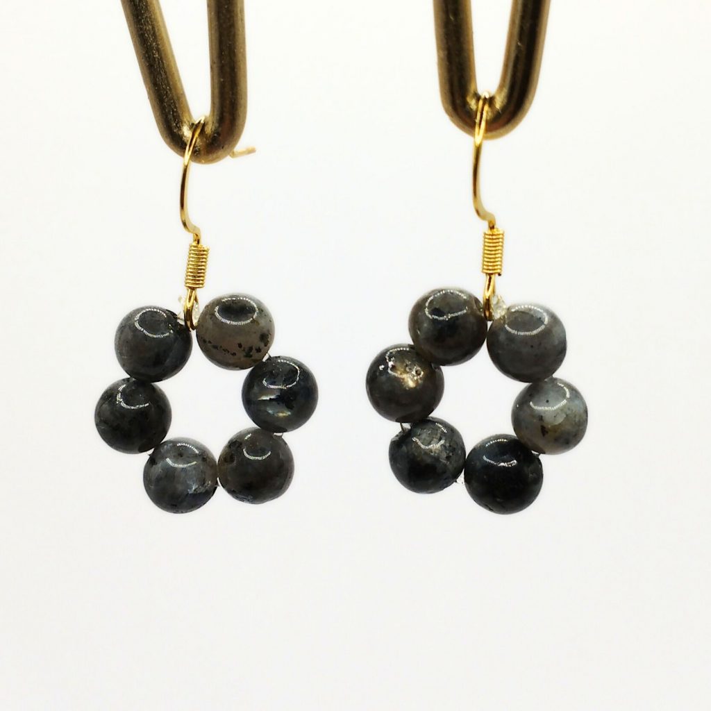 boucles d'oreilles en labradorite