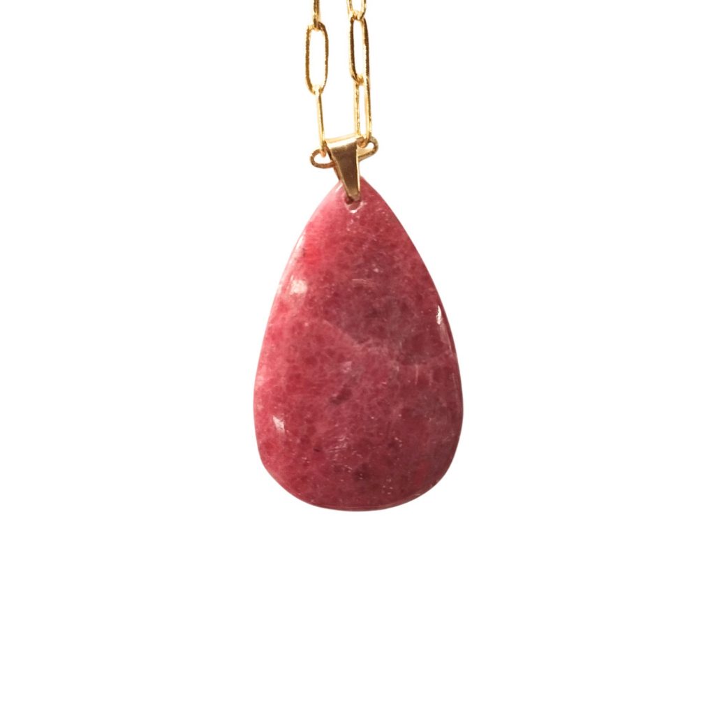 pendentif rhodonite