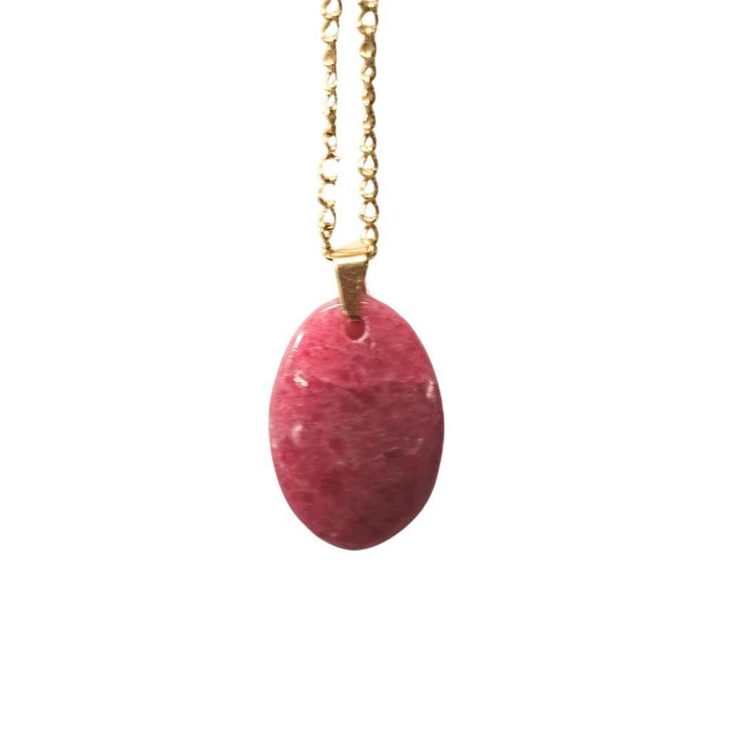pendentif rhodonite