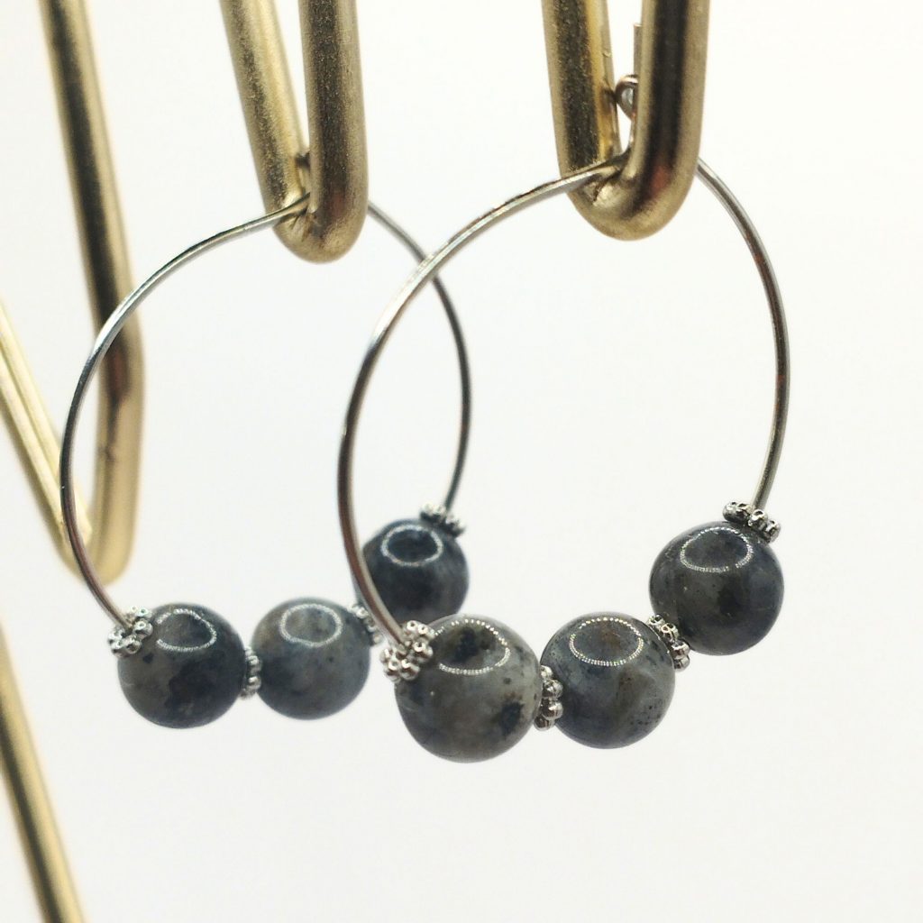 boucles d'oreilles en labradorite