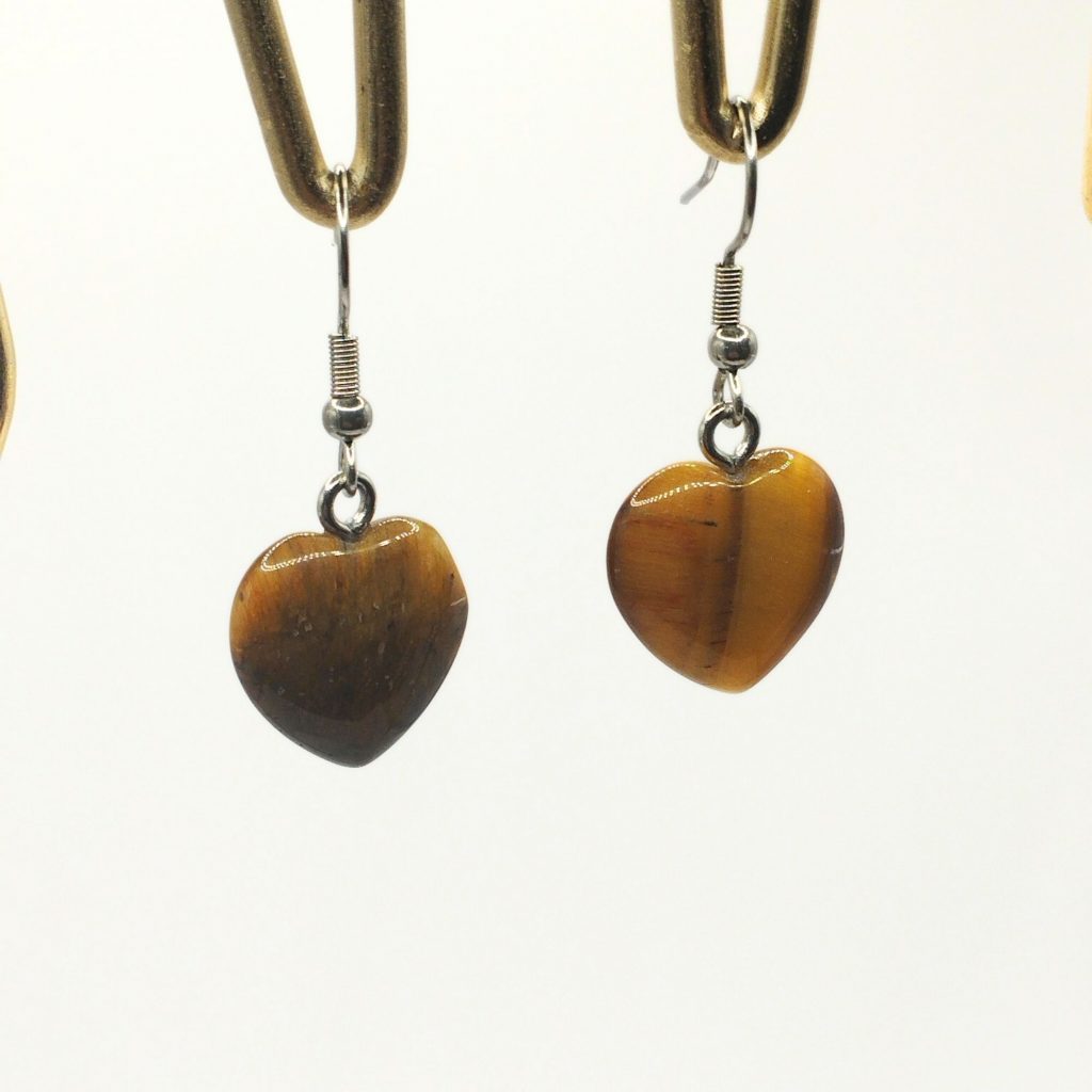 boucles d'oreilles en Œil de Tigre