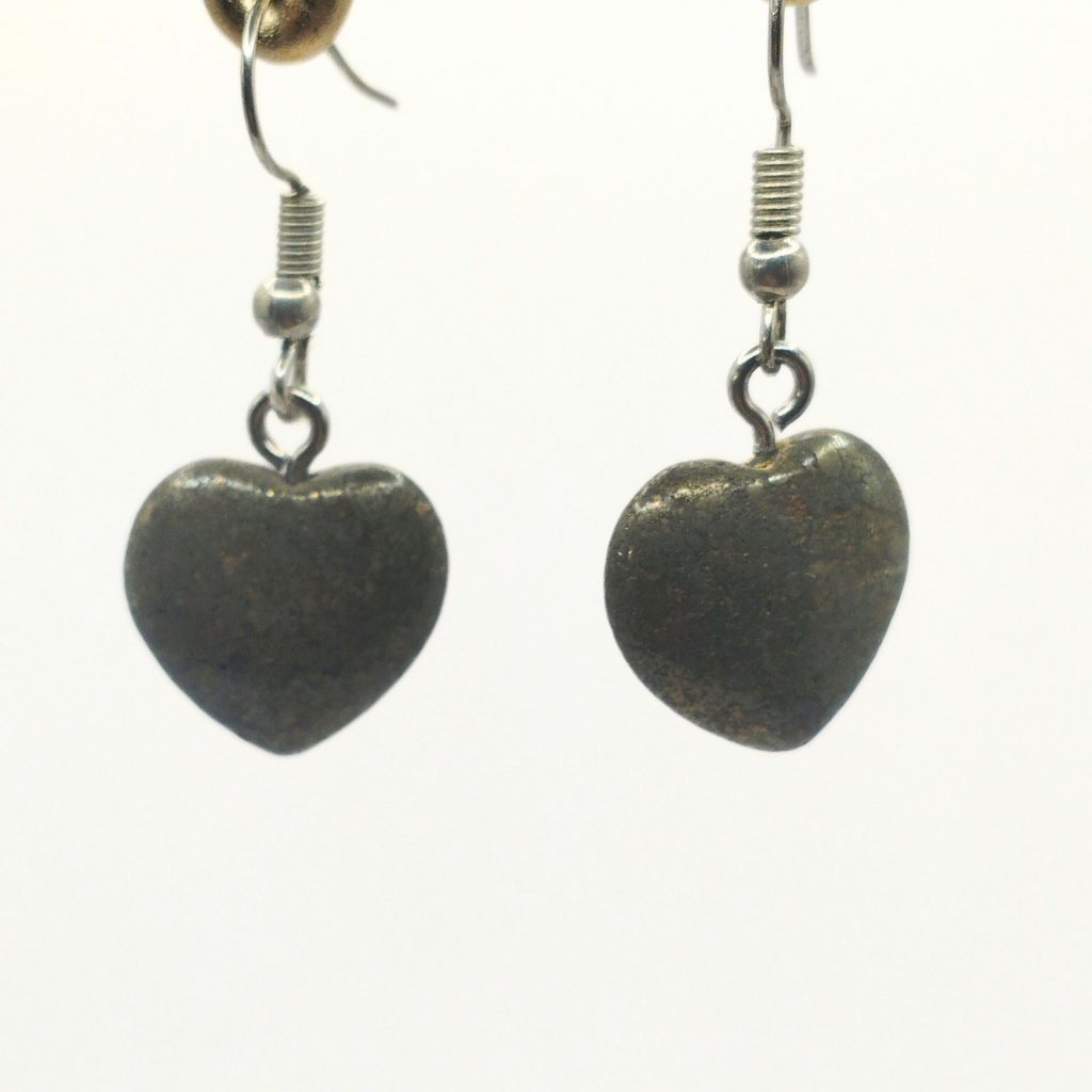 boucles d'oreilles en pyrite