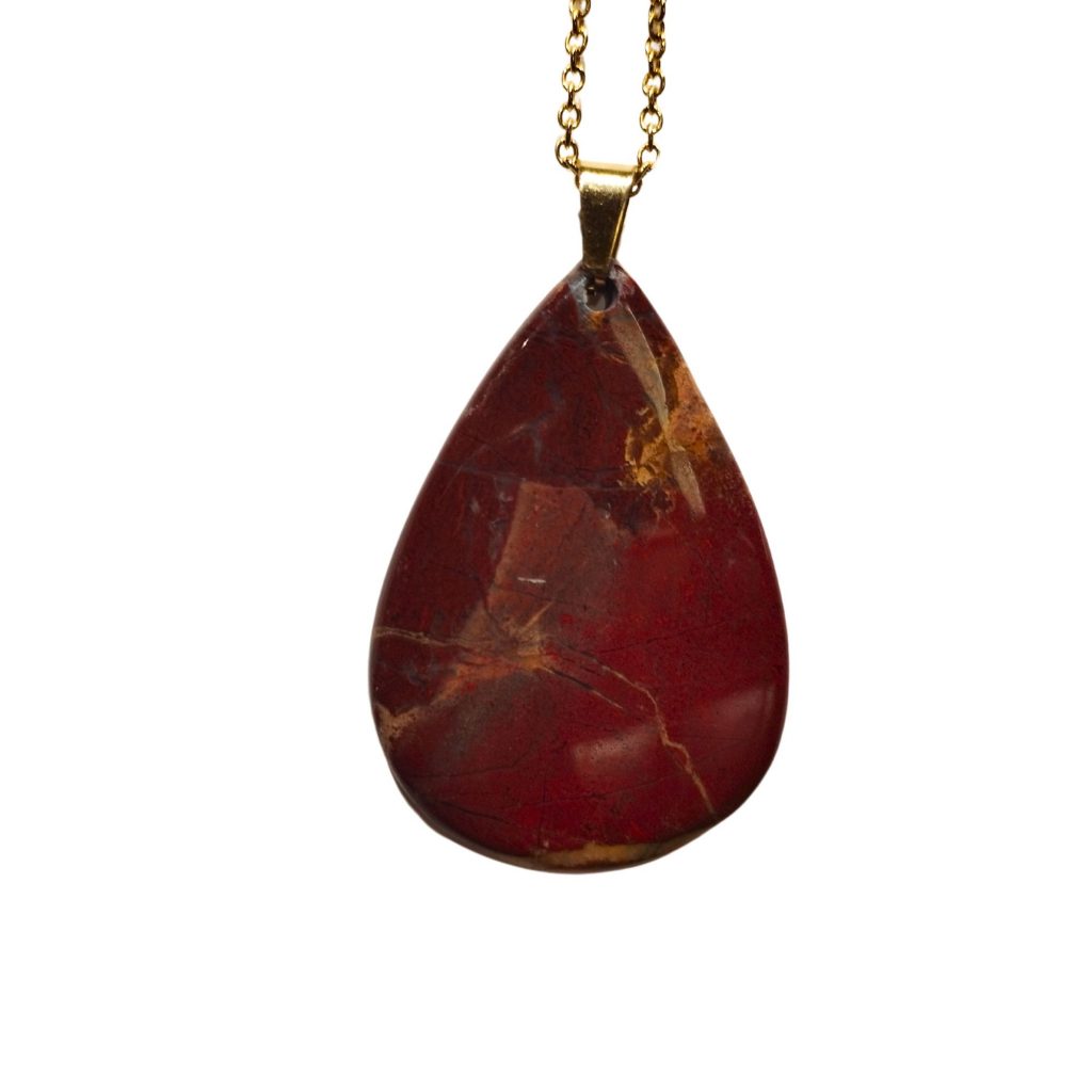pendentif jaspe rouge