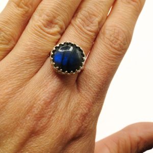 bague labradorite bleue