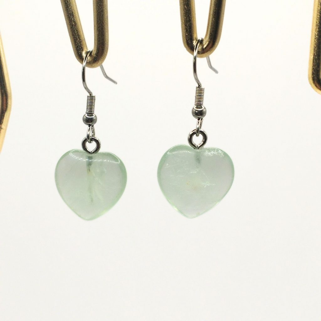 boucles d'oreilles en fluorine