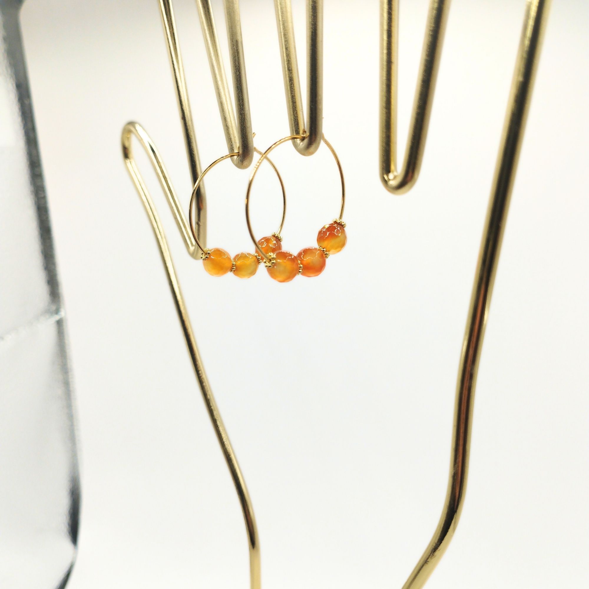 boucles d'oreilles en cornaline