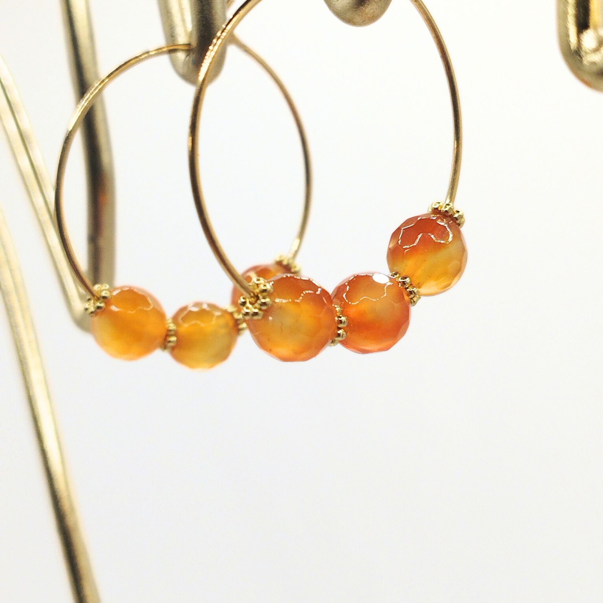 boucles d'oreilles en cornaline