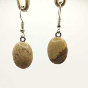 boucles d'oreilles en jaspe paysage