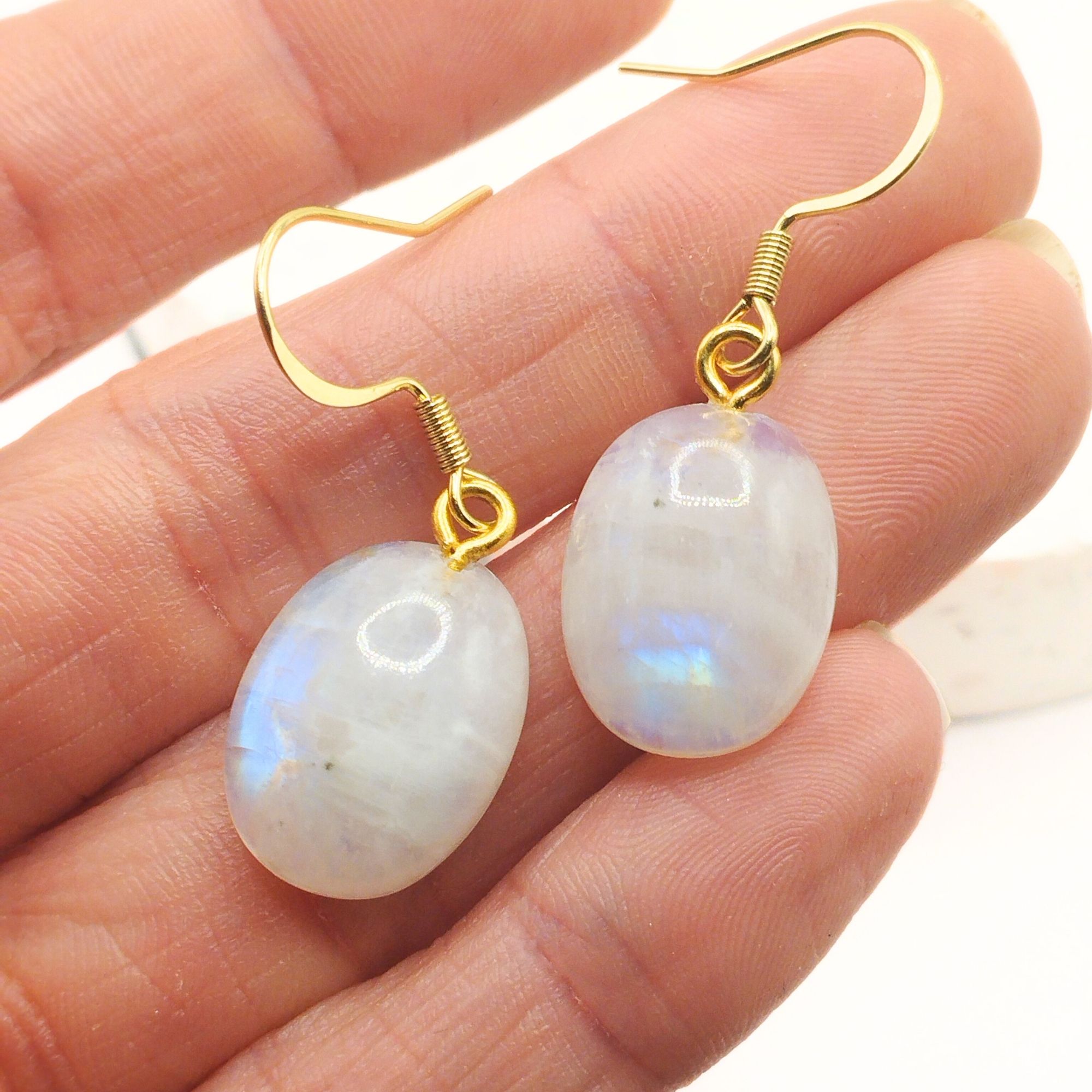 boucles d'oreilles pierre de lune