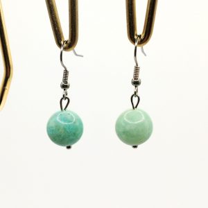 boucles d'oreilles en amazonite