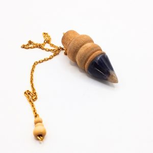 pendule améthyste et bois de chêne