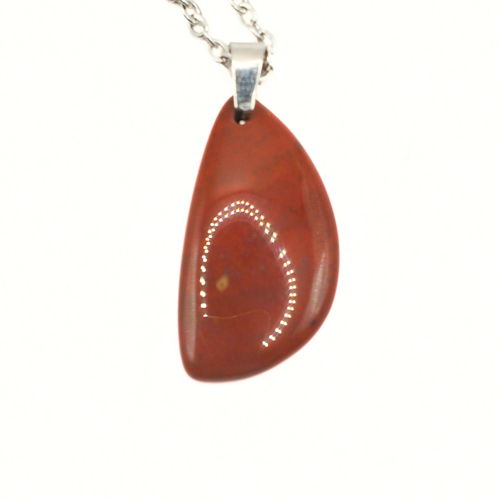 pendentif jaspe rouge