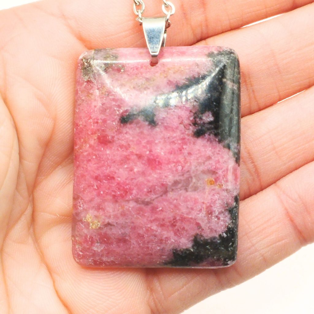 pendentif rhodonite