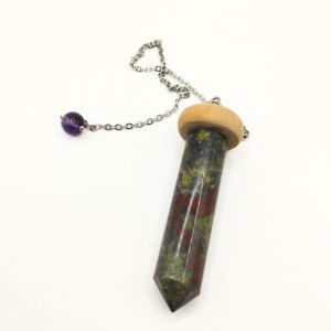 pendule bois de chêne Jaspe Sang de Dragon