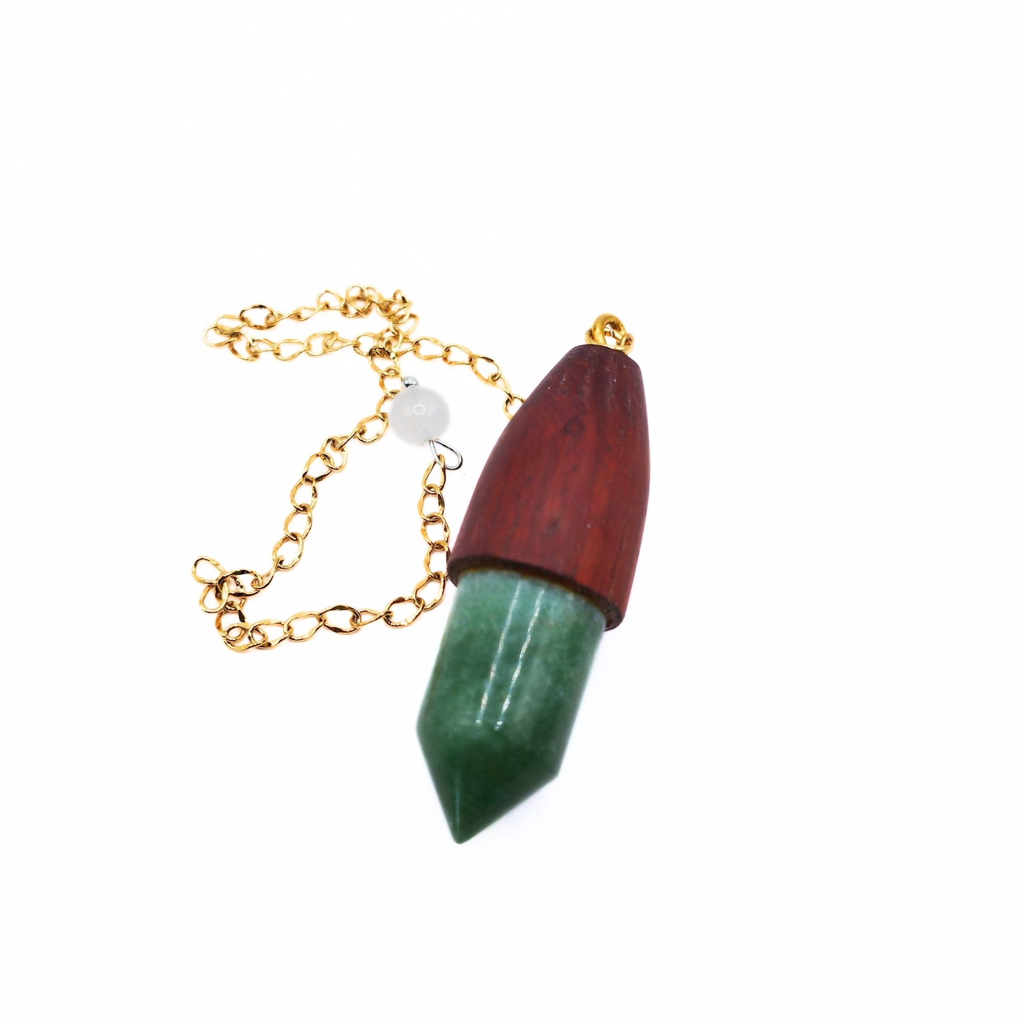 pendule aventurine et bois d'amarante