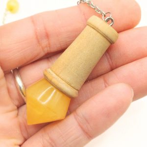 pendule calcite orange