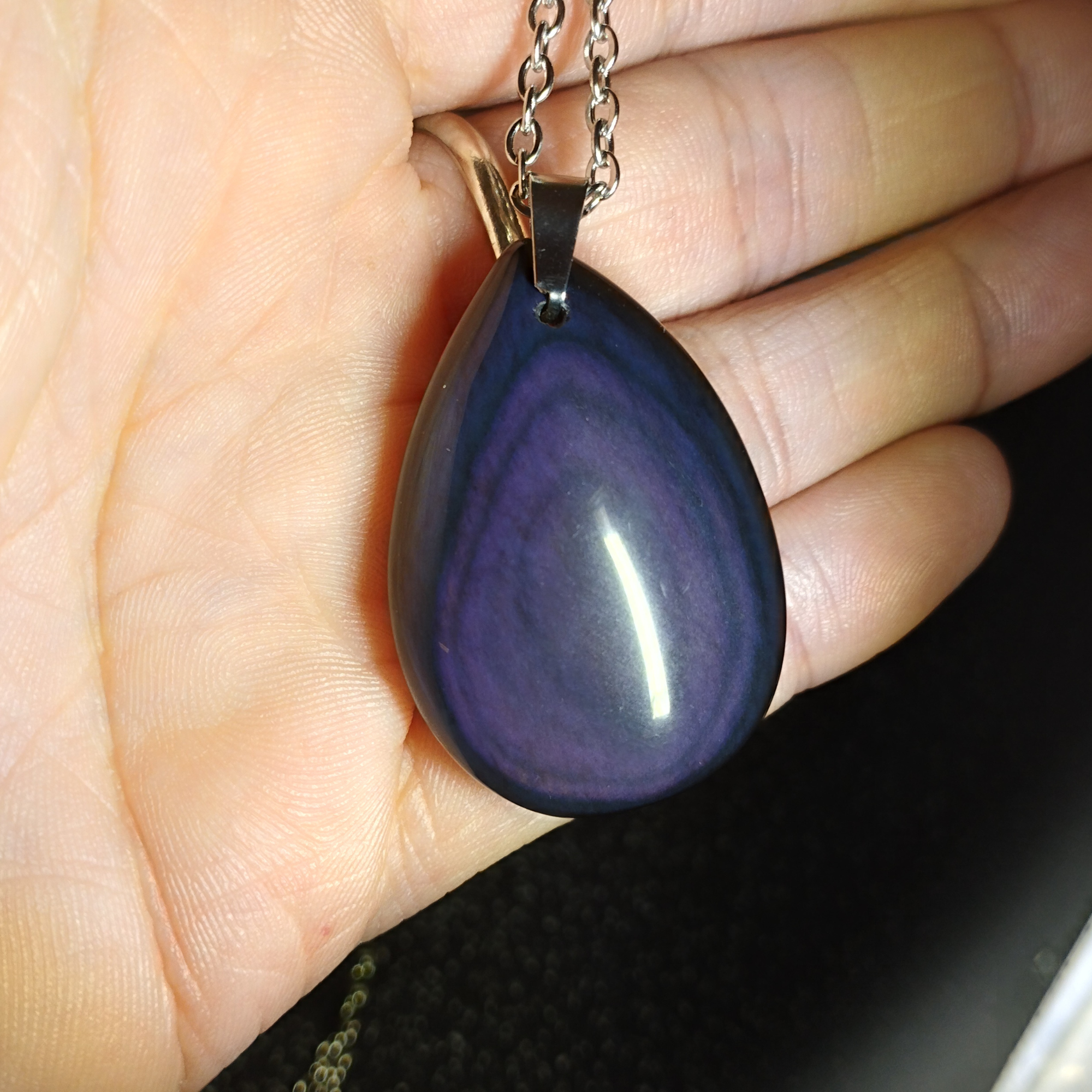 pendentif obsidienne oeil céleste