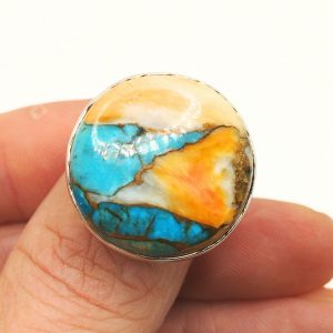 bague artisanale argent et turquoise mohave
