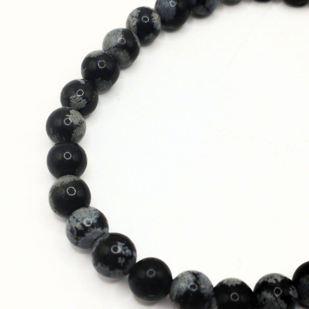 bracelet Obsidienne Flocon de Neige