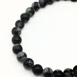 bracelet Obsidienne Flocon de Neige