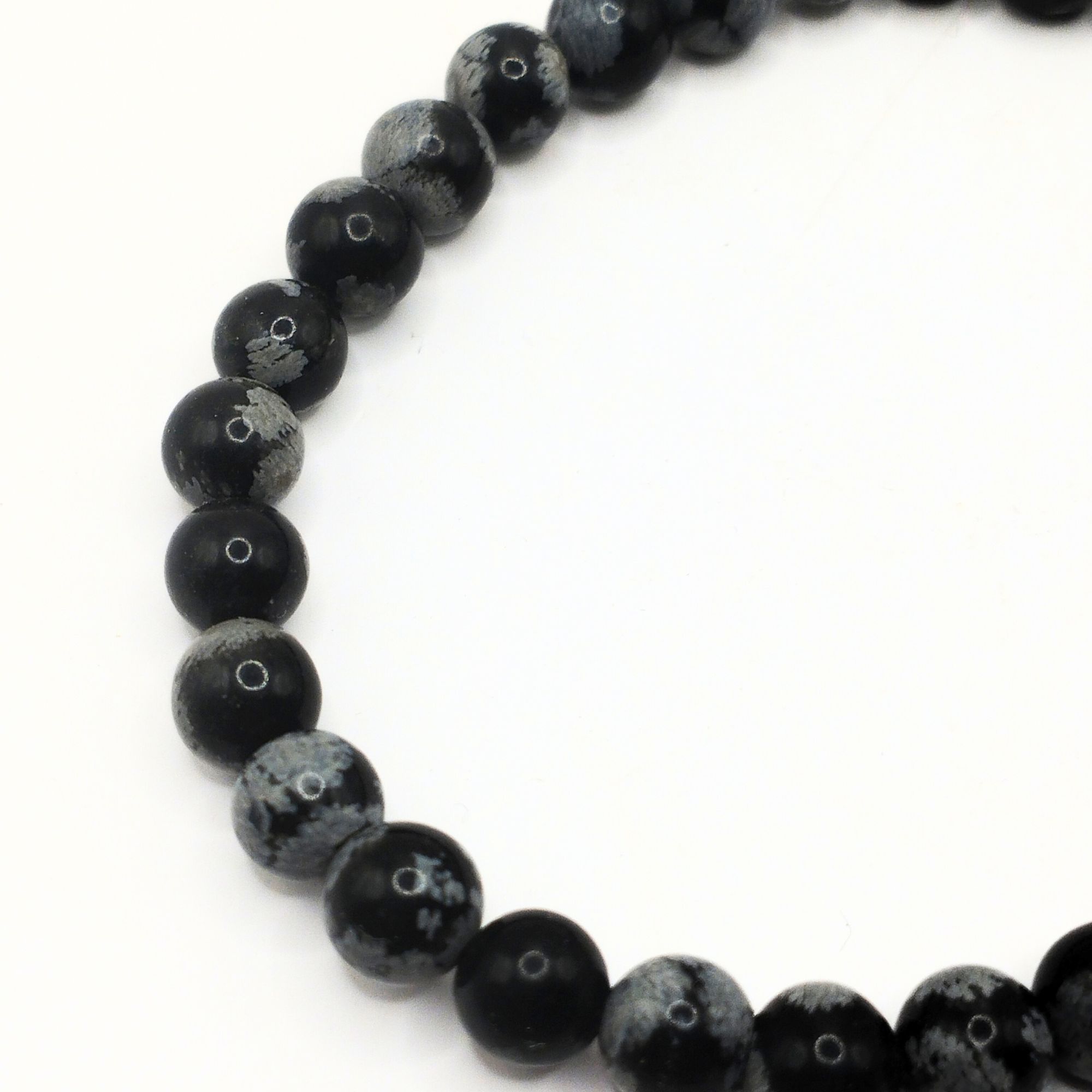 bracelet Obsidienne Flocon de Neige