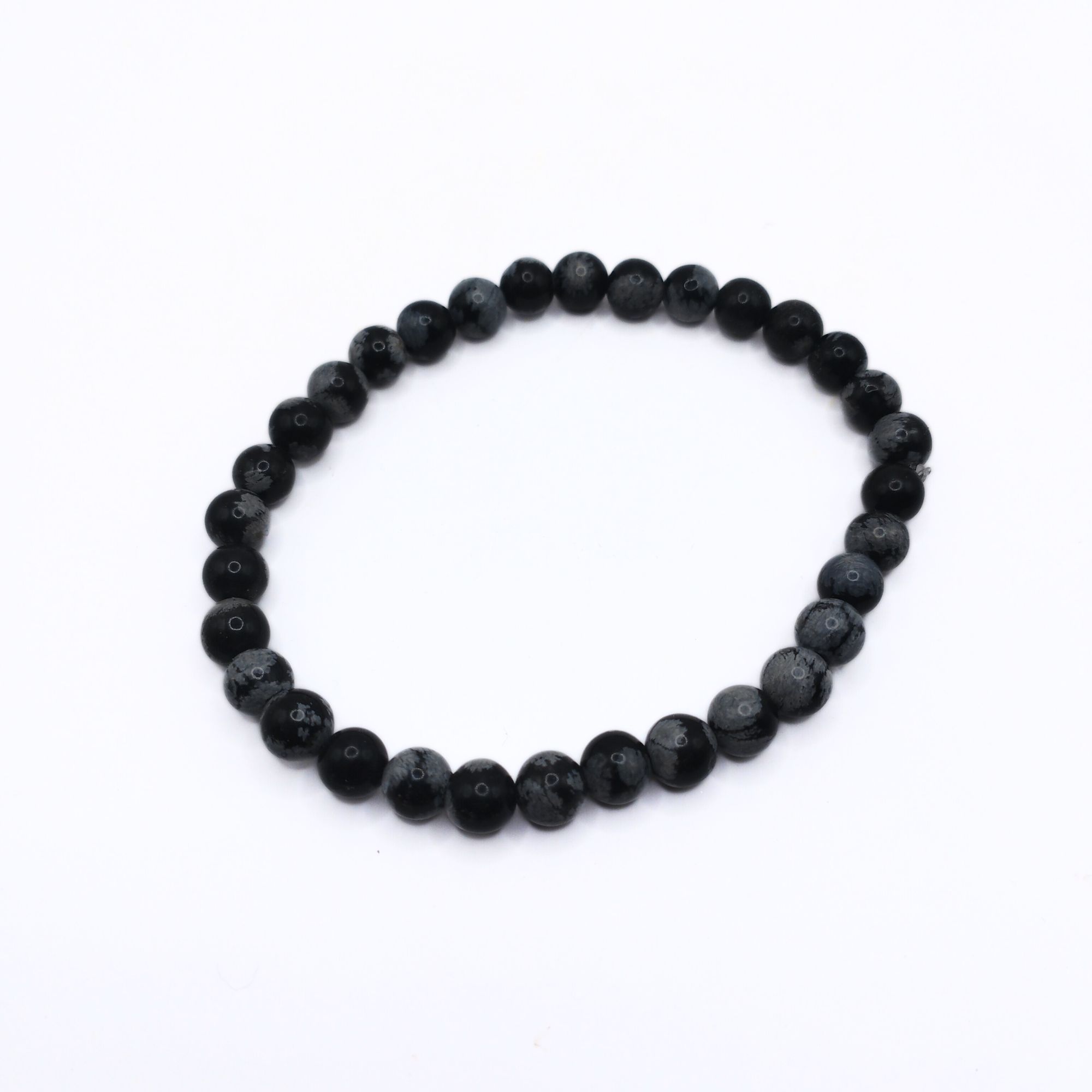 bracelet Obsidienne Flocon de Neige
