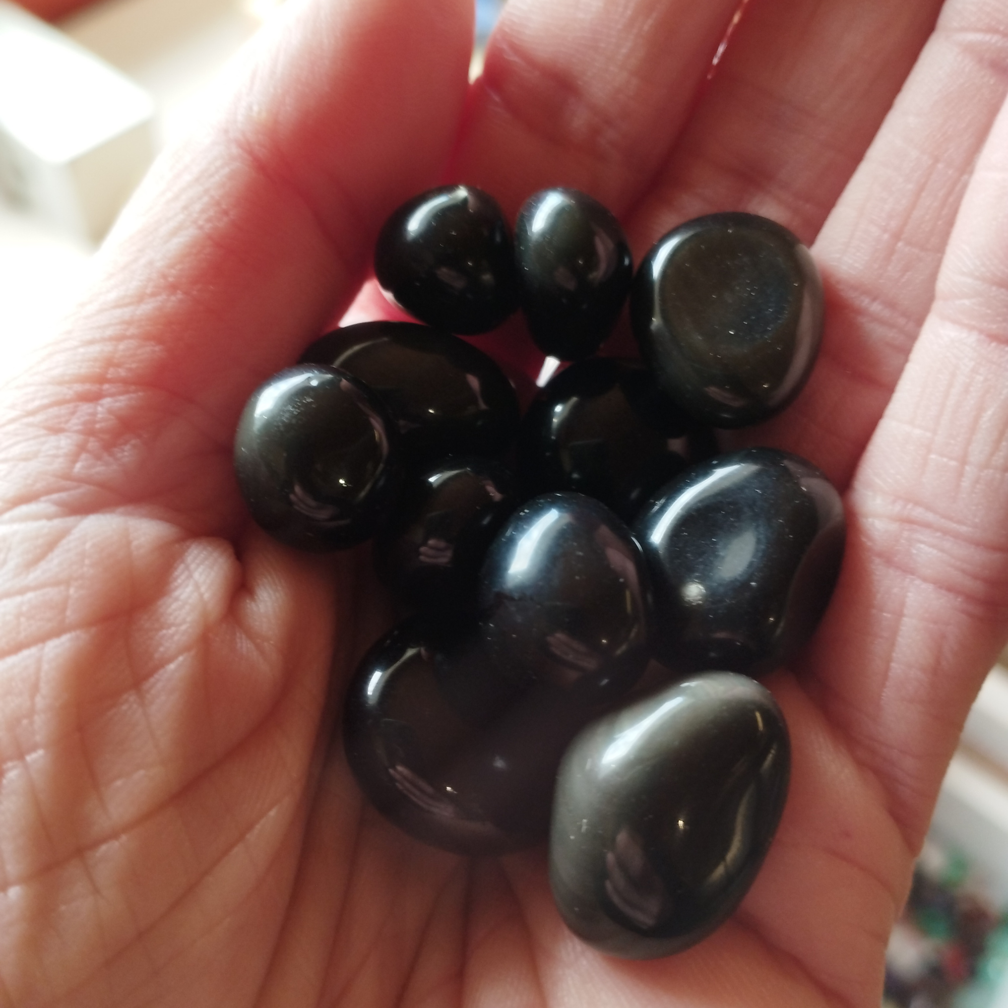 pierre roulée obsidienne Œil Céleste