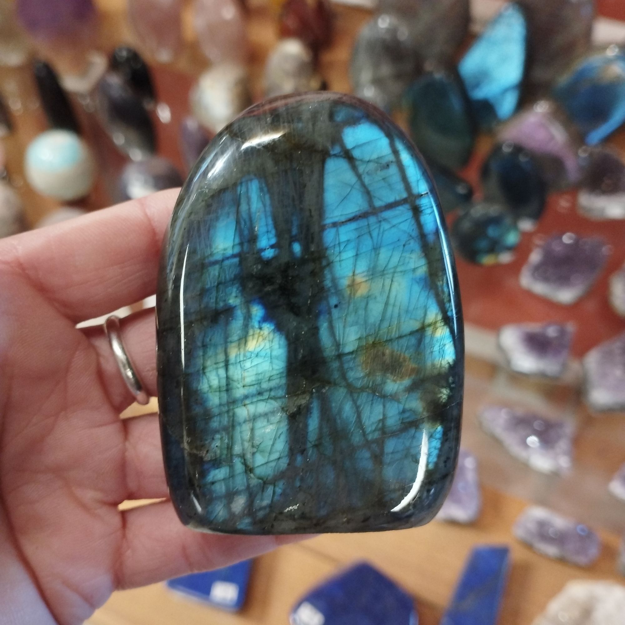 forme libre labradorite bleue