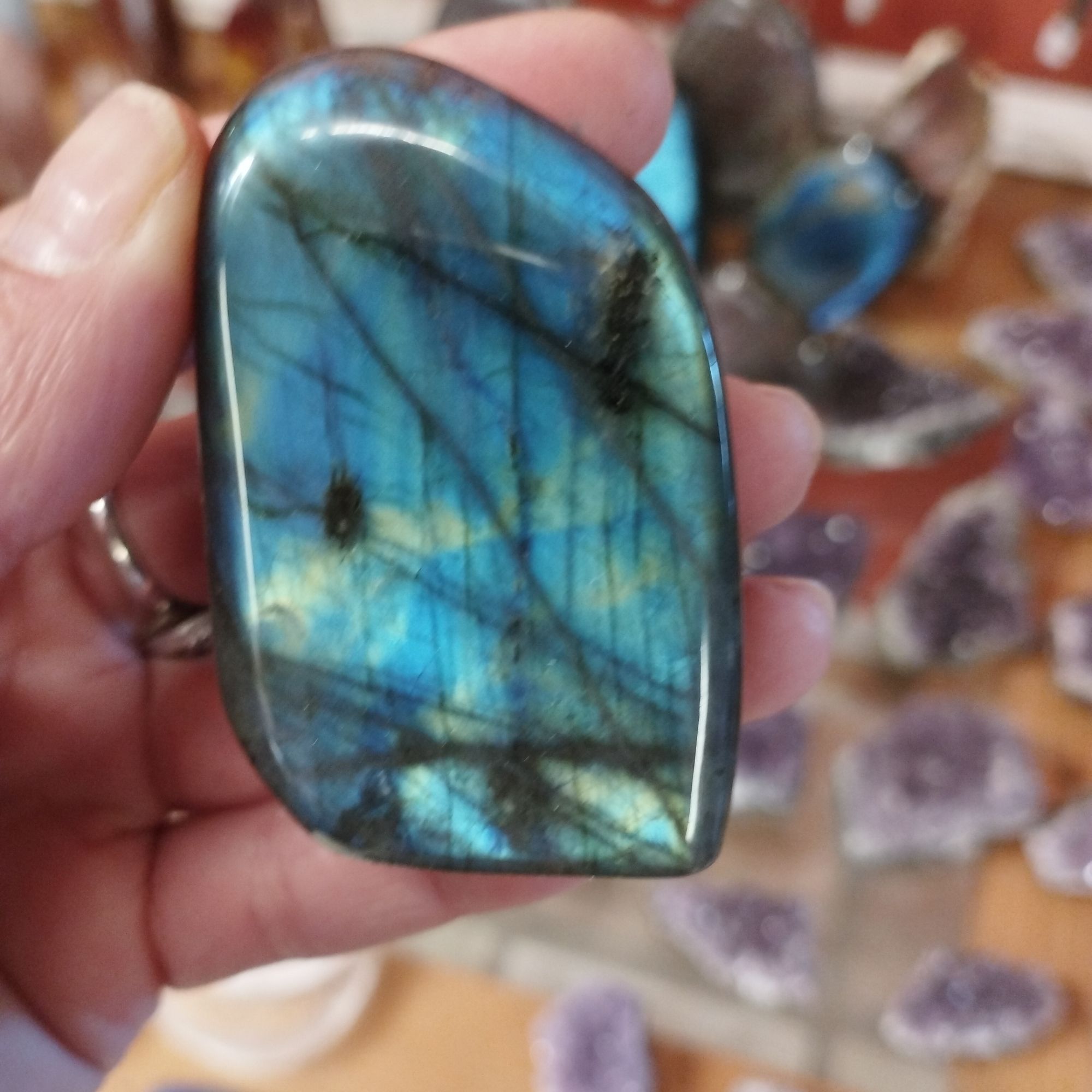 forme libre labradorite bleue