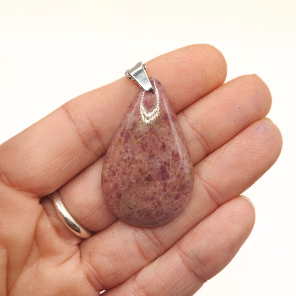 pendentif rhodonite