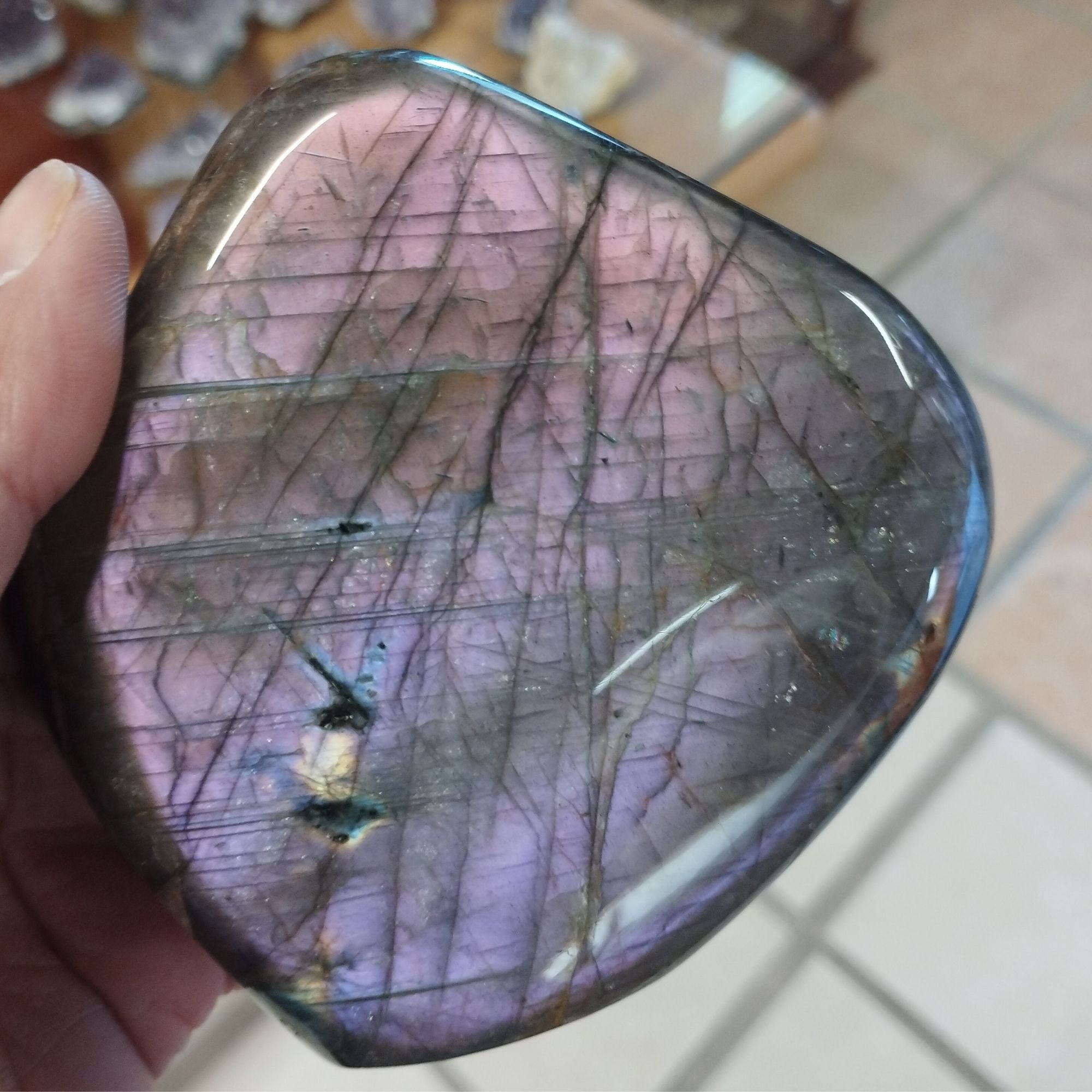 forme libre labradorite violette